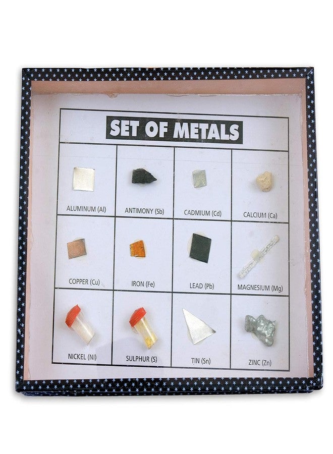 SquareDrop Set of Metals with All Metal Samples in Wooden Box - Chemistry - Physics Teaching Hands-On Tools for Students and Teachers - Image 3